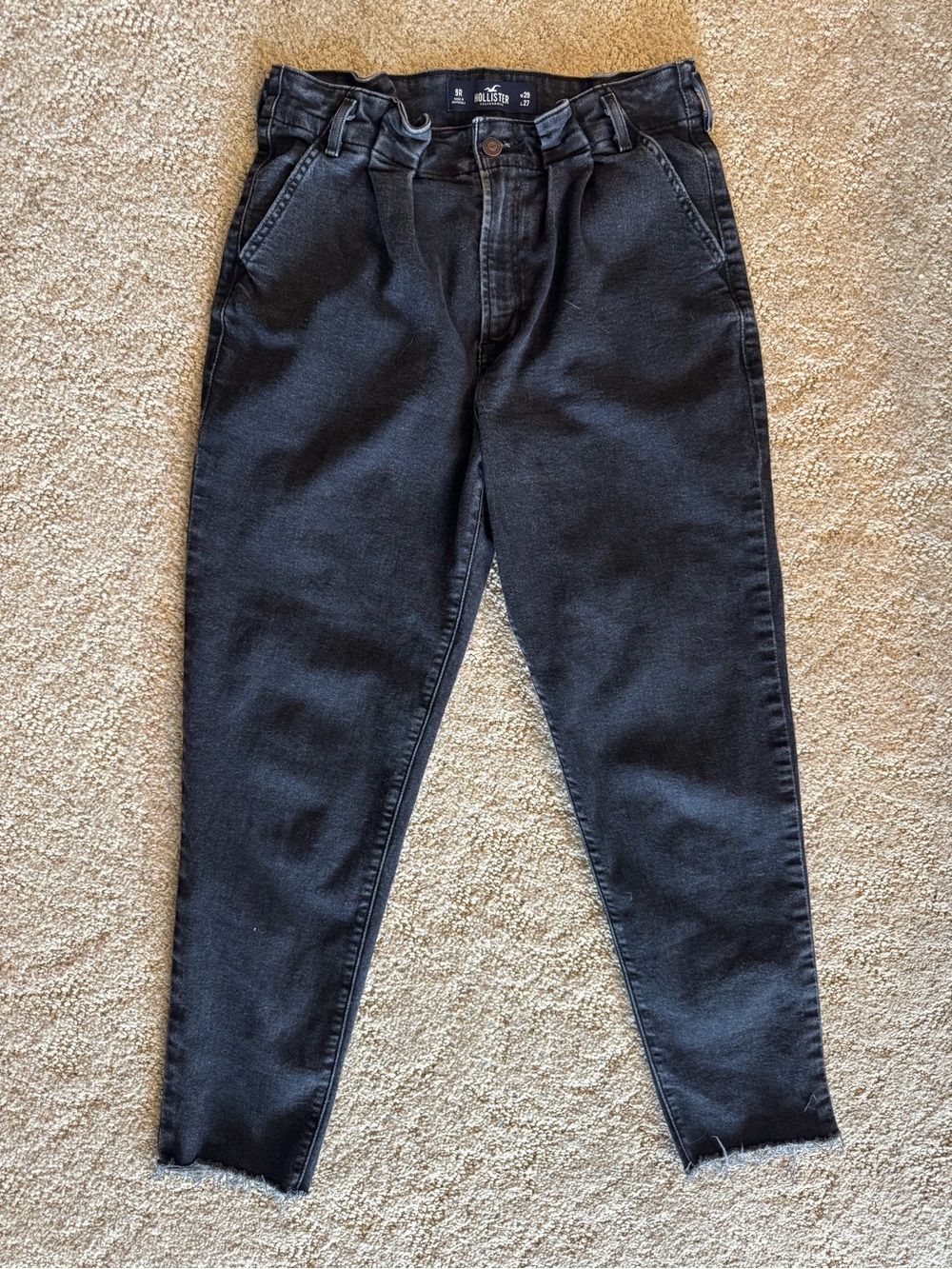 Hollister Black High-Rise Mom Jeans
